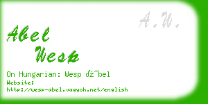 abel wesp business card